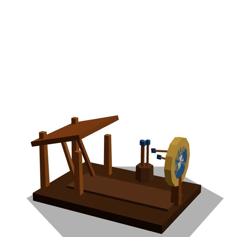 Range — low-poly 3D model